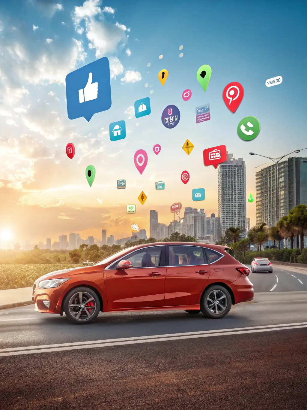 A vibrant digital advertisement displayed on a mobile device, specifically targeting automotive enthusiasts with a promotion for Nothimporta's vehicle import services.